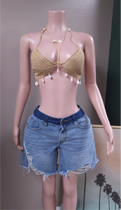 Aaliyah denim shorts