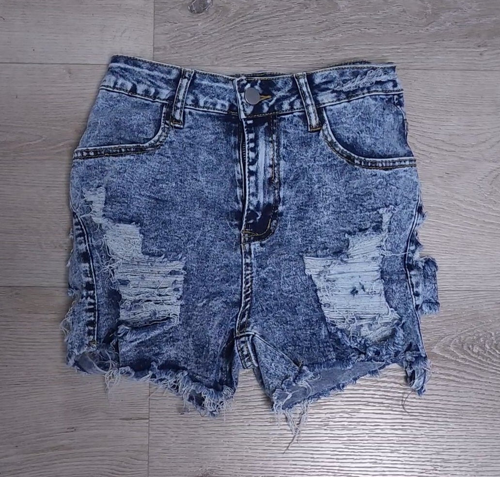 Caked Up cutoff shorts