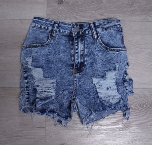 Caked Up cutoff shorts