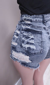 Caked Up cutoff shorts