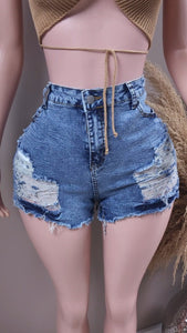 Caked Up cutoff shorts